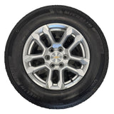 Chevrolet Silverado 18" Silver Wheels, 265/65R18 Michelin Tires, Set of 4,  Part #RCVMI