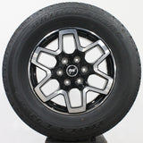 Ford Bronco Outer Banks 18" Black / Machined Wheels w/ 255/70R18 Bridgestone AT, PART# BRONCO18