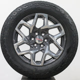 GMC Sierra 20" Grey Machined Wheels, 275/60R20 Bridgestone A/T Tires, Set of 4, Part NZD2022AT