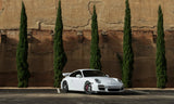 White Porsche 911 with custom forged wheels
