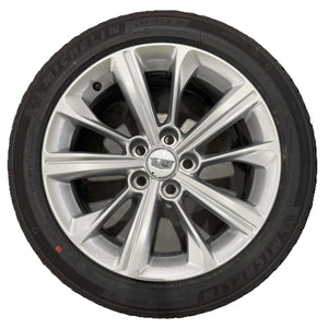 Cadillac CT5 18" Silver Wheels, 245/45R18 Michelin Tires, Set of 4, Part # QE1