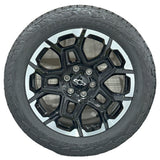 Chevrolet Colorado 20" Black / Machined Wheels, 255/55R20 Bridgestone AT Tires, Set of 4,  Part CBLK20