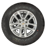Chevrolet Silverado 18" Silver Wheels, 265/65R18 Goodyear AT Tires, Set of 4,  Part #RCV