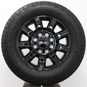 GMC Sierra AT4 HD  20" Gloss Black Wheels, 275/65R20 Tires, Set of 4, Part# Q7N