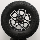 GMC Canyon AT4X 17" Black / Machined Wheels, 285/70R17 Goodyear MT Tires, Set of 4,  Part #R34