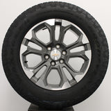 Chevrolet Silverado Grey/Machined 20" OEM Wheels, 275/60R20 Goodyear Tires, Set of 4, Part# -NZVGY