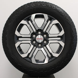 GMC Canyon AT4 20" Grey / Machined wheels, 275/60R18 Bridgestone Dueller AT Tires, Set of 4