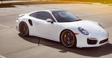 White Porsche 911 with custom forged wheels