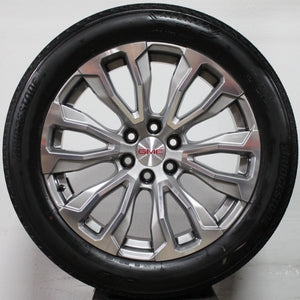 2021 GMC Yukon 22" Machined / Grey, 275/50R22 Tires, Set of 4,  Part # RPU