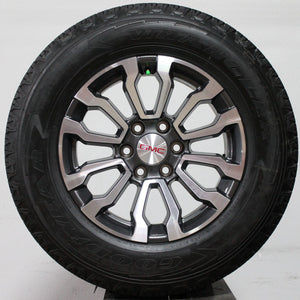 GMC Sierra AT4 18" Grey / Machined wheels, 265/65R18 Goodyear Fortitude HT Tires, Set of 4