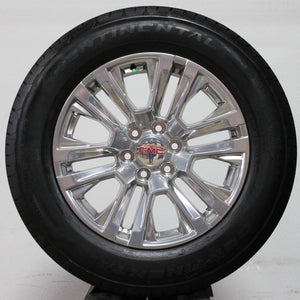GMC Sierra 20" Polished Wheels, 275/60R20 Continental Tires, Set of 4, Part #RTLCT