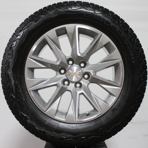 Chevrolet Silverado Silver / Machined Wheels, 275/60R20 A/T Tires, Set of 4, Part# -NZJ