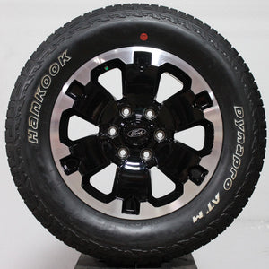 Ford Ranger 18" Black / Machined  Wheels, 265/60R18 Hankook Tires, Set of 4, Part# KB3Z1K007C