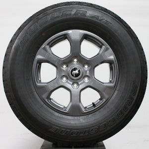 Ford Bronco Big Bend 17" Grey Wheels w/ 255/75R17 Bridgestone AT, PART# BRONCO17