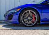 Blue Acura NSX with custom wheels