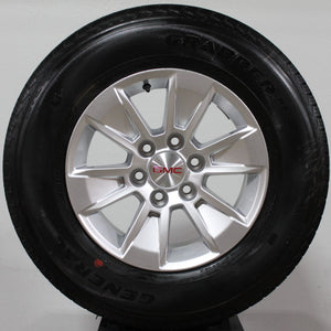 GMC Sierra 17"Painted Silver Wheels, 255/70R17 Tires, Set of 4, Part# Q5U2020