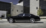 Black Bentley with custom wheels